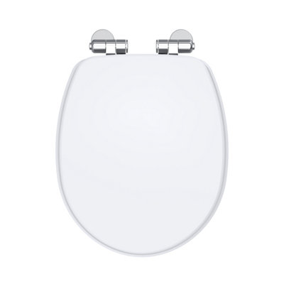 Traditional Soft Close, Top Fix Wooden Toilet Seat (Suitable for Legacy Balterley Toilets) - Gloss White