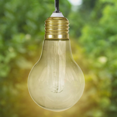 Solar powered edison bulb deals string lights