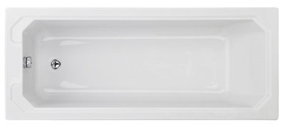 Traditional Straight Single Ended Shower Bath Tub - 1700mm x 700mm
