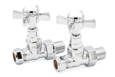 Traditional Straight Towel Rail Radiator Valves Cross Head Pair 15mm Price Comparisons | Compare The Build
