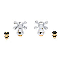 Traditional Style Cross Heads Replacement Basin Sink Tap Conversion Kit C/P 1/2"