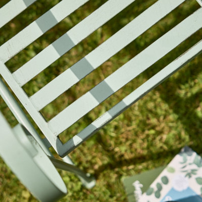 Traditional Style Green Iron Outdoor Garden Bench - 6
