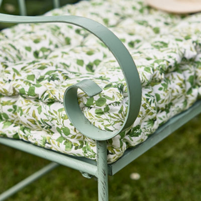 Traditional Style Green Iron Outdoor Garden Bench - 7