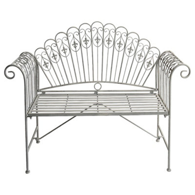 Traditional Style Grey Iron Indoor Hallway Bench