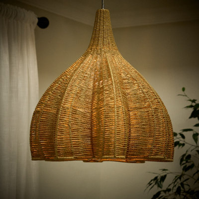 Traditional Style Large Scalloped Rope Lampshade Ceiling Light Shade