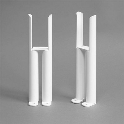 Traditional Style Radiator Leg Supports Double Bar Vertical Rad White ...