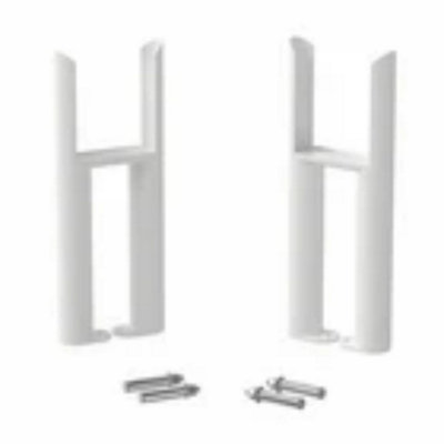 Traditional Style Radiator Leg Supports Triple Bar Vertical Rad White ...