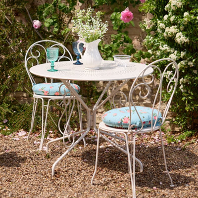Traditional Style Two Person Indoor Outdoor Garden Iron Bistro Table ...