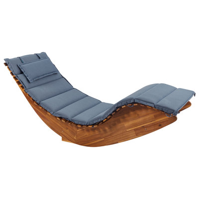 Traditional Sun Lounger Blue BRESCIA II