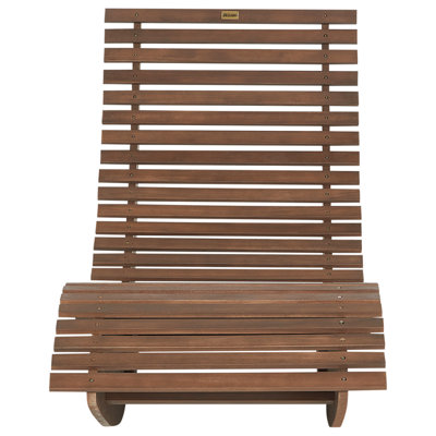 Traditional Sun Lounger Wood Blue BRESCIA - 6