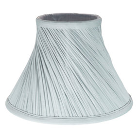 Traditional Swirl Designed 14 Empire Lamp Shade in Silky Grey Cotton Fabric