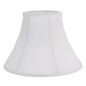 Traditional Swirl Designed 14 Empire Lamp Shade in Silky White Cotton Fabric