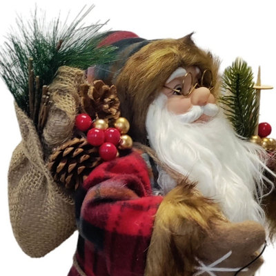 Traditional Standing  Santa with Toys