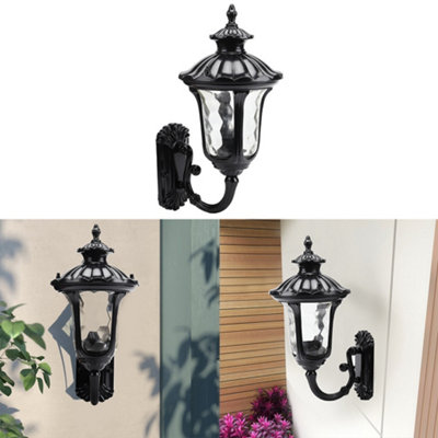 Traditional Textured Indoor Outdoor Lantern Wall Light