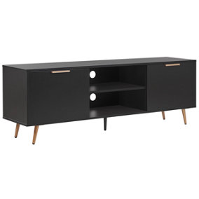 Traditional TV Stand Black INDIO