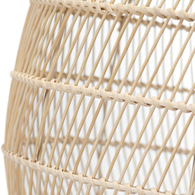 Traditional Vintage Spiral Cage Design Natural Brown Rattan Ceiling ...