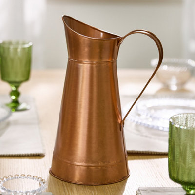 Traditional Watertight Copper Jug Flower Vase - 3