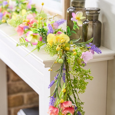 Traditional Wild Flower Home Decor Table Summer Spring Garland 180cm