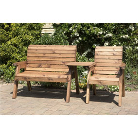 Traditional Wooden 3 Seat Straight Companion Set