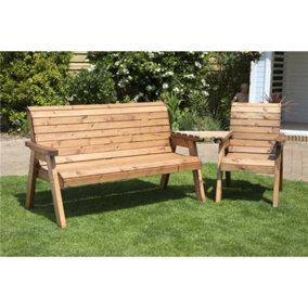Traditional Wooden 4 Seat Angled Companion Set