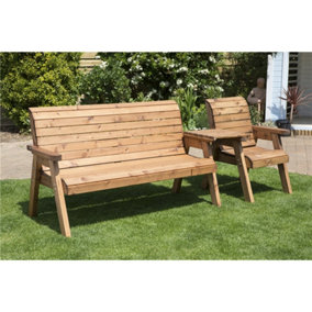Traditional Wooden 4 Seat Straight Companion Set