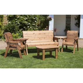 Traditional Wooden 5 Seater Table Set