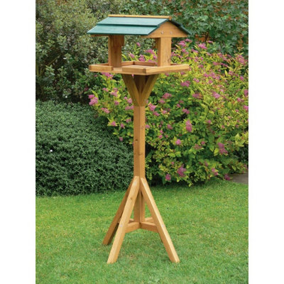 Traditional Wooden Bird House Table