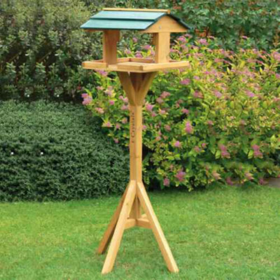 Traditional Wooden Bird House Table