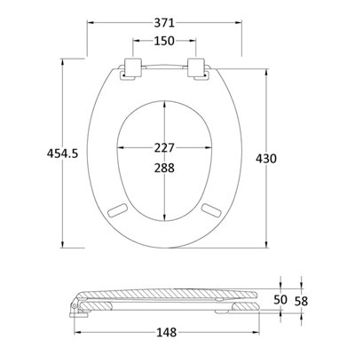 Traditional Wooden Bottom Fix with Chrome Hinges - White