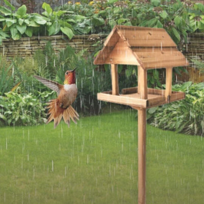 Traditional Wooden Garden Bird House Table - 4
