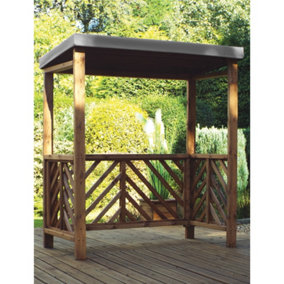 Traditional Yogorm BBQ Shelter With A Grey Waterproof Cover