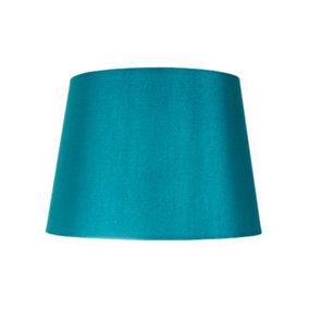 Traditionally Designed Small 8 Drum Lamp Shade in Unique Teal Faux Silk Fabric
