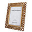 Traditionally Styled Shiny Rustic Gold Resin Picture Frame with Looping Spirals