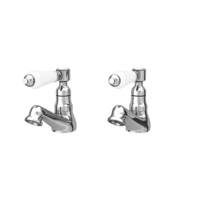 Trafford Basin Brass Taps & Bath Shower Mixer Taps Chrome - 5