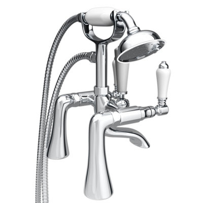 Trafford Basin Brass Taps & Bath Shower Mixer Taps Chrome - 9