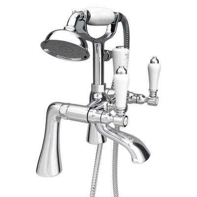 Trafford Freestanding Bath Shower Mixer Tap Chrome - 3