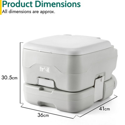 Trail Camping Toilet Portable 10L Flushable Porta Potty Loo Fishing Festivals - 7