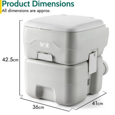 Trail Camping Toilet Portable 20L Flushable Porta Potty Loo Fishing Festivals - 7