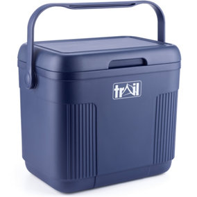 Trail Cool Box 22L Insulated Hard Cooler Hot Food Cold Food Drink Picnic Beach Camping - Dark Blue