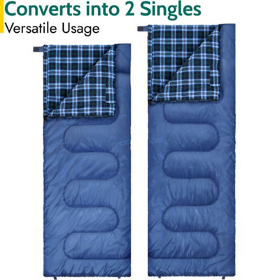 Trail Cotton Double Sleeping Bag Luxury Flannel Lined 3 to 4