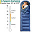 Trail Cotton Sleeping Bag Luxury Flannel Lined 3 to 4 Season Single with Bag