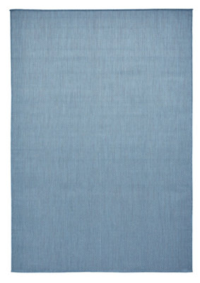 Trail Flat Weave Plain Rug - Blue - 120x170