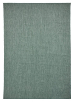 Trail Flat Weave Plain Rug - Dark Green - 120x170