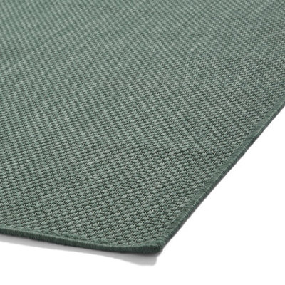 Trail Flat Weave Plain Rug - Dark Green - 160x230