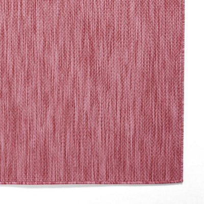 Trail Flat Weave Plain Rug - Red - 120x170