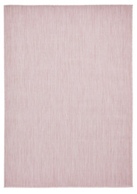 Trail Flat Weave Plain Rug - Rose - 160x230