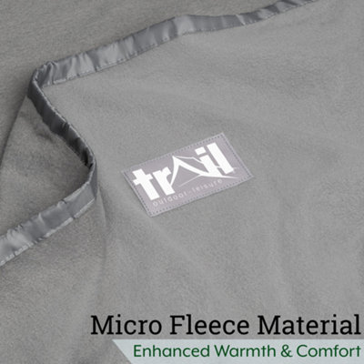 Trail Fleece Sleeping Bag Liner Single Adult Lightweight Compact Hooded with Bag - 3