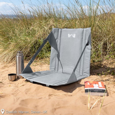 Trail Outdoor Leisure Padded Folding Sit Hiking Chair - Grey