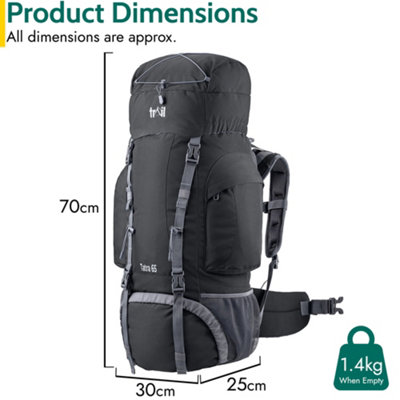 Trail Outdoor Leisure Padded Multi Pocket 65L 85L Backpack