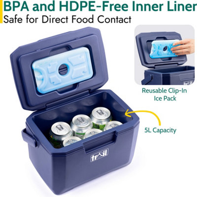 thumbnail image 2 of Cooler Box Small 6L Insulated Cool Box - Hard Portable Cooler For Beach, Picnics & Outdoor Activities Transmission Repair Parts 2 of 9